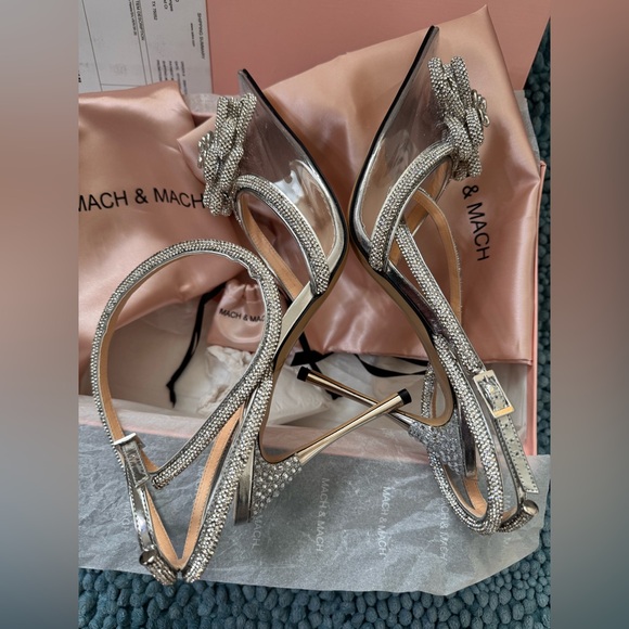 Mach & Mach Crystal Clear Heels - Picture 6 of 8
